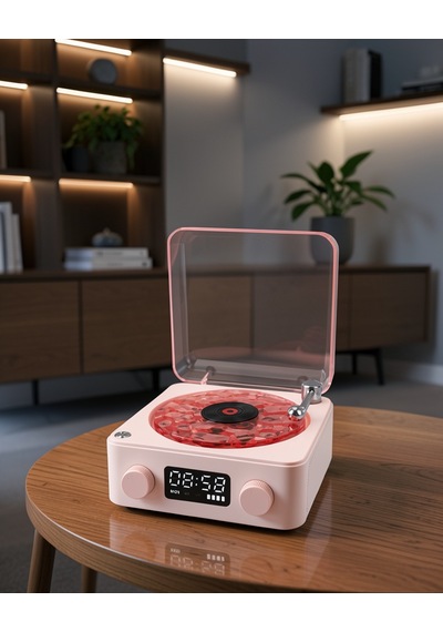 Gece Lambası Su Dalgası Efektli 3-ü-1 Bluetooth Hoparlör