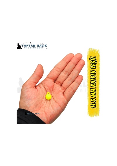 Kulplu Yeşil Sazan Balık Boncuğu 11.5 Mm İç Çap: 2 Mm - 500 Gr