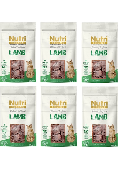 Nutri Feline Lamb Kuzu Etli Tahılsız Kedi Ödülü 50 Gr. X 6 Adet