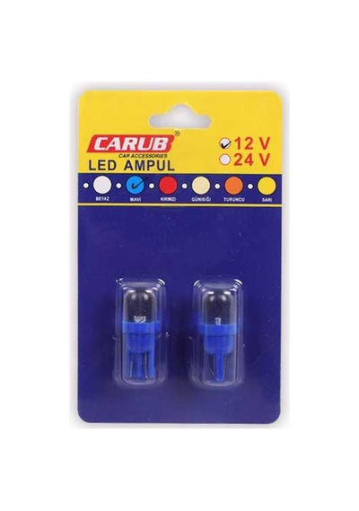 Ampul 12v T-10 Led Fariçi Mavi Ampul 1 Adet Diğer