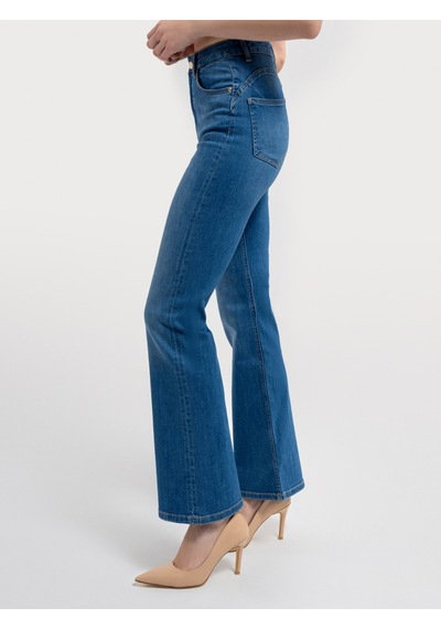 Flare Regular Fit Kadın Pantolon Denim