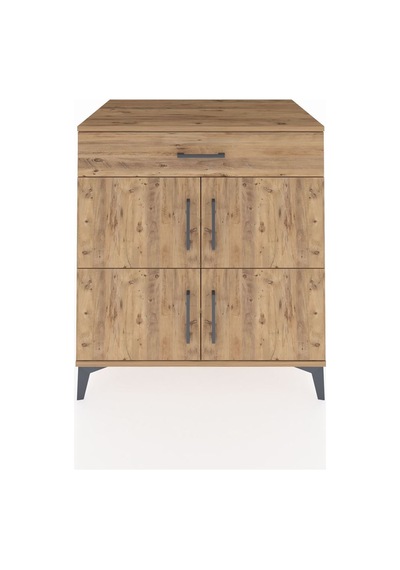 Kronos Şifonyer 3 Raflı Tek Çekmeceli 4 Kapaklı 88x59x96 Çam-çam Atlas Çam
