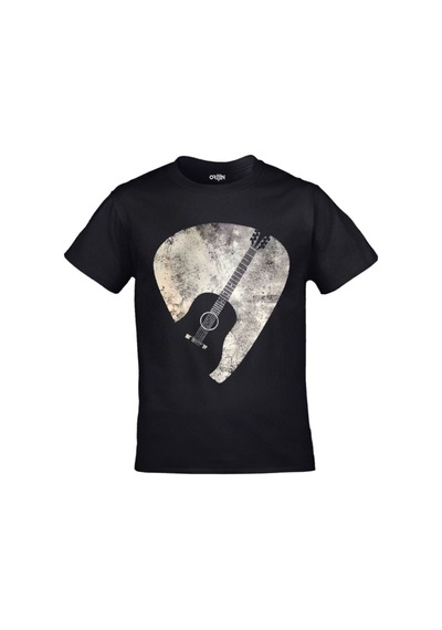 Kalic Studio Unisex Siyah Pena Gitar Baskılı Siyahorj272