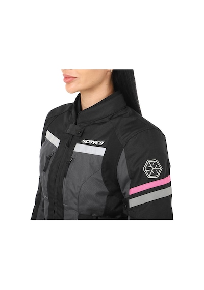 Ebakbak Motosiklet Kadın Montu 4 Mevsim Uzun Oxford 600-d Dayanıklı Kumaş Women Mont Black