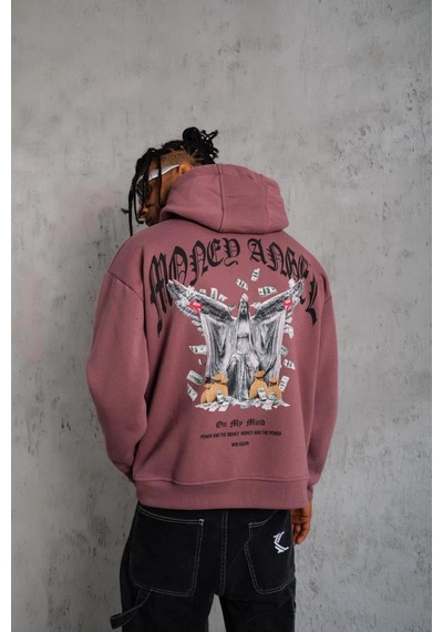 Ertaştrendstore Erkek 3 İplik Pamuklu Baskılı Kapüşonlu Cepli Sweatshirt Hoodie - Gül Kurusu Çok Renk Ertaştrendstore Erkek 3 İplik Pamuklu Baskılı Kapüşonlu Cepli Sweatshirt Hoodie - Gül Kurusu Çok Renk