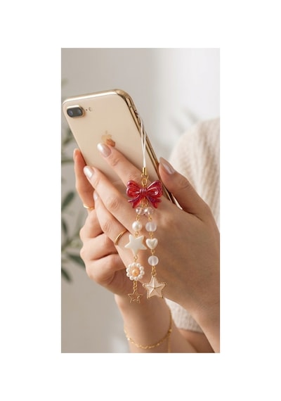 Fiyonk Ve Yıldız Detaylı Telefon Charmı
