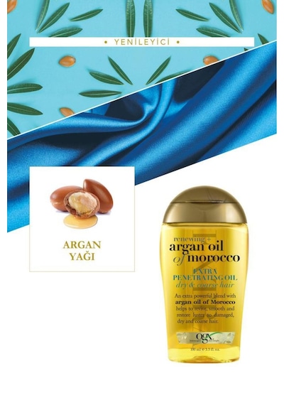 OGX Argan Oil of Morocco Onarıcı Sülfatsız Şampuan 385 ml + Yenileyici Saç Bakım Yağı 100 ml