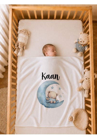 Pia Baby Erkek Bebek 4 Parça Tulum Seti %100 Pamuk İsim Baskılı Kişiye Özel Hastane Çıkışı Battaniyeli 1071bt3x Krem