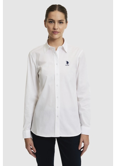U.s. Polo Assn. Kadın Beyaz Gömlek Basic 50320205-vr013