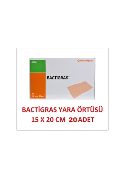 Smith&Nephew Bactigras Parafinli Tül Sargı Yara Bakım Örtüsü 15 x 20 CM 20 Adet
