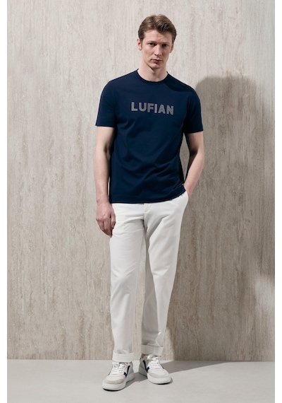 Lufian Oscar Modern Grafik Tişört Lacivert Lacivert 111020280100200
