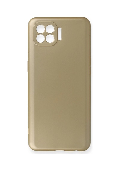 Oppo Reno 4 Lite Kılıf First Silikon - Gold Altın