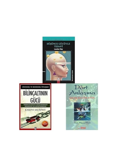 Dusunce Gucuyle Tadavı + Bılıncaltının Gucu + Dort Anlasma 3 Set