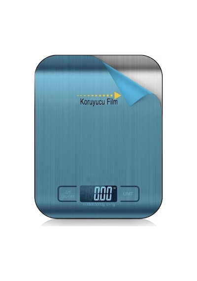 Tr Techfit Tf-1002 Dijital Mutfak Terazisi, 5 Kg Kapasiteli, Paslanmaz Çelik, Lcd Ekran, Dara Fonksiyonlu, G/ml/oz/lb Genel