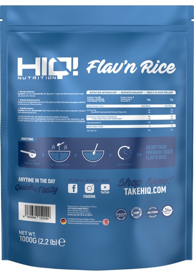Hıq Flav'n Rice 1000g Unflavored