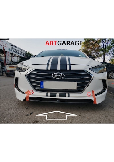 Hyundai Elantra 2016-2018 Gt Ön Tampon Eki-fiberglass-boyasız