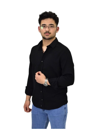 Erkek Spor Silim Fit Uzun Kol Gömlek G5011 Bgl-st04495 Siyah Erkek Spor Silim Fit Uzun Kol Gömlek G5011 Bgl-st04495 Siyah