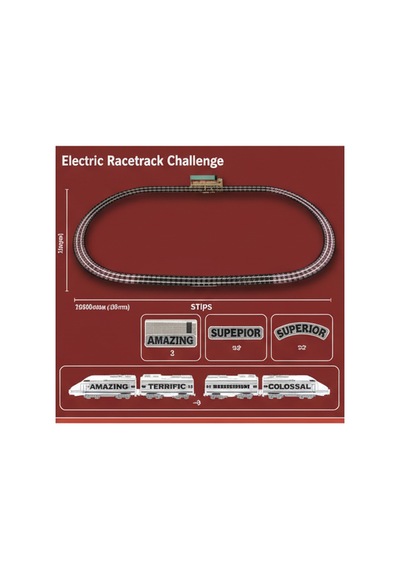 1:64 Ölçekli Elektrikli Hızlı Tren Yarış Seti