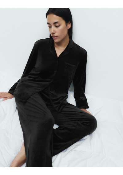 Marks & Spencer Polar Pijama Takımı T37002254J Siyah