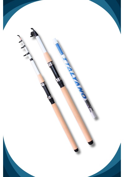 İtalyano 180cm 50-100gr Ak 200 Çocuk Olta Seti Beyaz