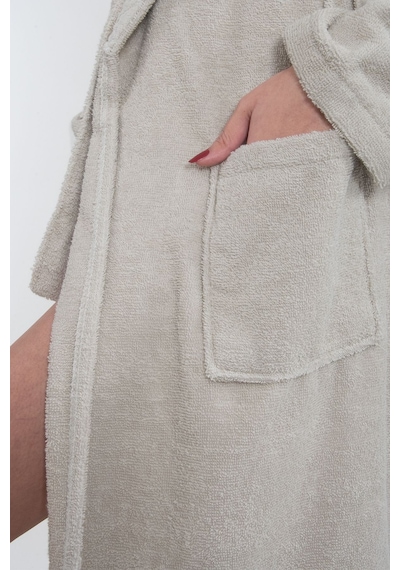 Güvenal Anatolia Soft Unisex Bornoz Bornoz Erkek Bornoz Kadın Bornoz Hediyelik Sabahlık Çeyiz 2 Bej