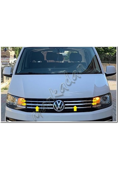 Vw T6 Transporter Krom Ön Panjur 2015 Sonrası 4 Parça Paslanmaz Ç