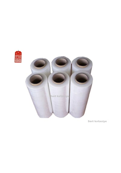 Palet Streç Film 50Cm 17Mic 300Mt 6Lı Koli 2200Gr