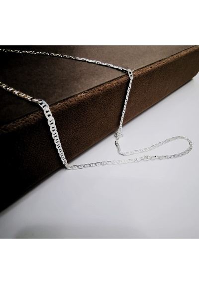 Omar Silver Unisex Barlı Gümüş Kolye Zincir 3,5 Mm