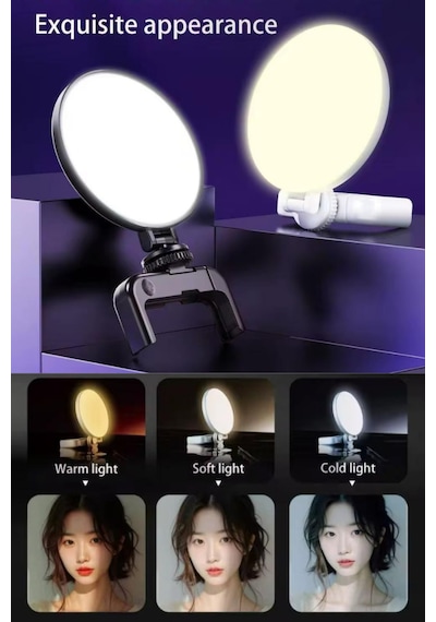 Led Işık Çok Amaçlı 3 Işık Modu Led Video Işığı Telefon Kamera Profesyonel Aydınlatma Selfie Işık