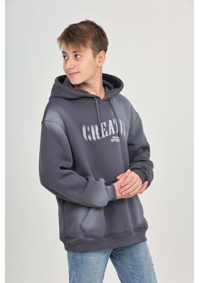 Toontoy Kids Toontoy Erkek Çocuk Pistole Baskılı Sweatshirt Füme