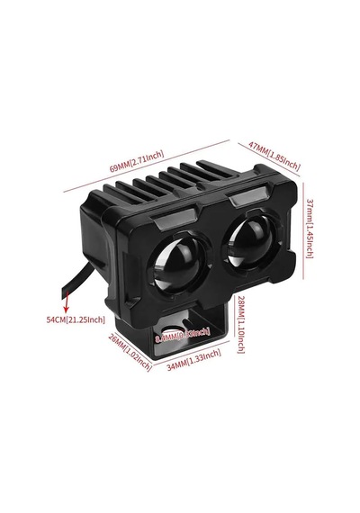 Led Spot Işık Ve Sarı Beyaz Projektör Lens Dikdörtgen Baykuş Led Off Road Lamba Motosiklet Ve İş Makinesi Projektörü 12v-85v