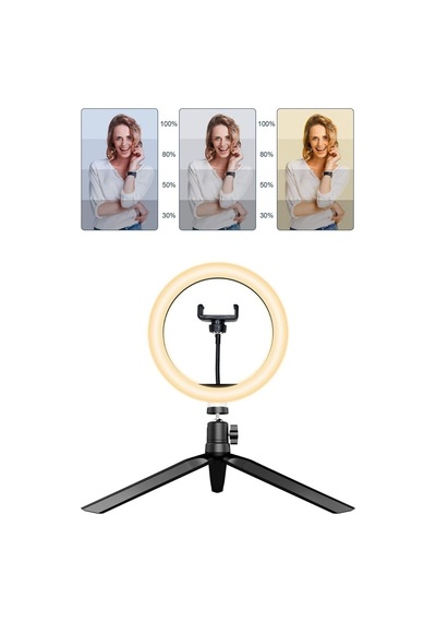8inç 20cm Youtube Instagram Tiktok Selfie Stüdyo Video Fotoğraf Ring Light Tripod Led Halka Işık