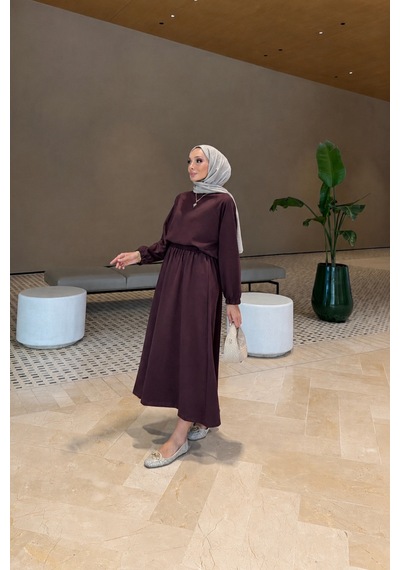 Riella Butik Cafu Oysho Tesettür Takım Bordo