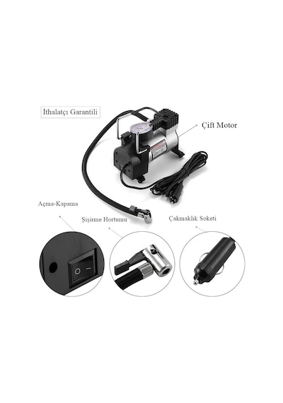 Reidan Lastik Pompası Araç Oto Kompresörü Lastik Şişirme Metal Reidan Lastik Pompası Araç Oto Kompresörü Lastik Şişirme Metal