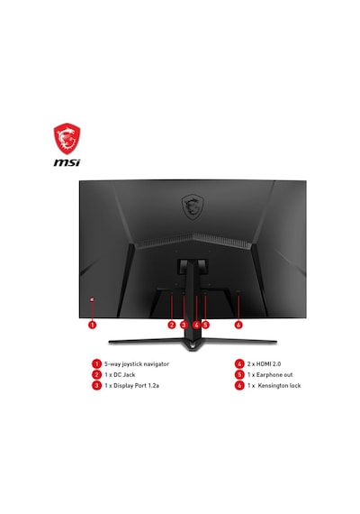 Msı G32C4X 31.5" 1 MS 250 Hz FreeSync Premium Curved VA Oyuncu Monitör