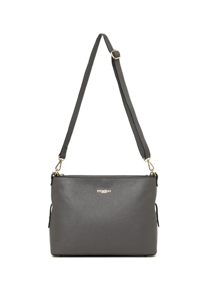 D27 Dark Grey Omuz Çantası Kadın Grazıa Piumelli Milano Bag Gri