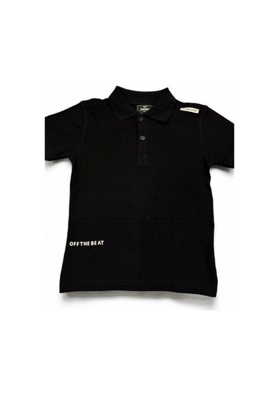 Carinos Erkek Çocuk Basic Yaka Detaylı T-shirt-14557 SIYAH