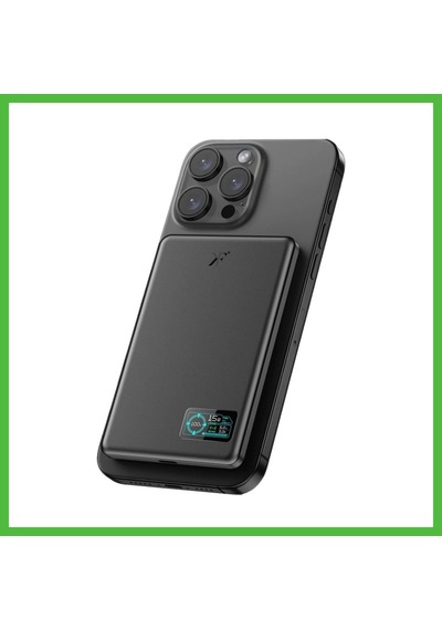 Vaveni Pw595 5.000 Mah Dijital Göstergeli 20w Type-c Ve 15w Kablosuz Şarj Pd Hızlı Şarj Magsafe Powerbank - Siyah Arz