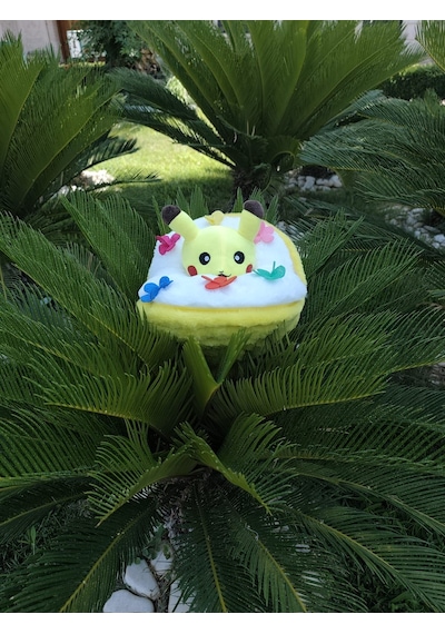 40 Cm Buket Çiçek Şeklinde Hello Kitty Stitch Stiç Peluş Oyuncak Hediye Sarı