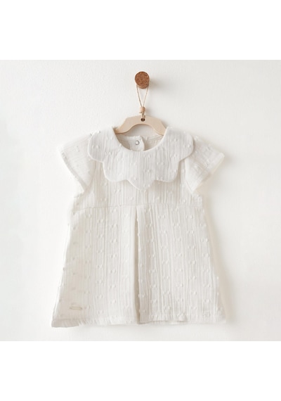 Andywawa Kız Bebek Elbise Dress Baby Chic Anw-ac26644 Ekru
