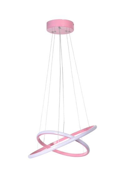 Sonya Modern Tasarım Çocuk Bebek Odası - Salon - Mutfak Pembe Renk Beyaz Ledli 2 Li Led Avize Pembe Pembe