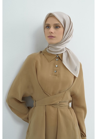 Armine Saf İpek Sura Eşarp-2026 İlkbahar-yaz- 952800d Taş-vizon