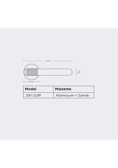 Sese Alya Modeli Rozetli Wc Kapı Kolu Siyah 200-214r-02-02