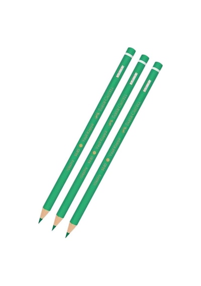 Faber Castell Yeşil Kalem Kopya 3 Adet Faber Yeşil Kurşun Kalem Başlık Kalemi 3 Adet