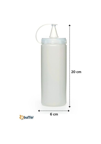 Mcg Şeffaf Kapaklı Sızdırmaz Yağlık Sosluk Şişesi Plastik Yağdanlık 400 Ml Ap-9028 Renkli