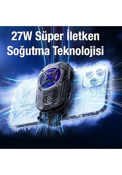 Polham 27w Akıllı Sıcaklık Kontrollü Süper İletken Telefon Soğutma Fanı Radyatör, Güçlü Ve Sessiz Soğutucu