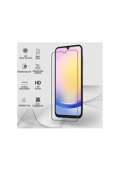 Samsung Galaxy A25 Ekran Cam Koruyucu Kırılmaz Kavisli Hd 9d Tamperli Glas Screen Protector Çizilmez