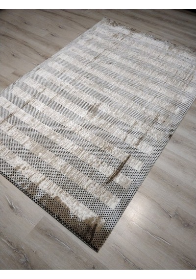Yamalı Home Tuğra Black 1650Vizon Kahve 160X230 Cm Modern Halı