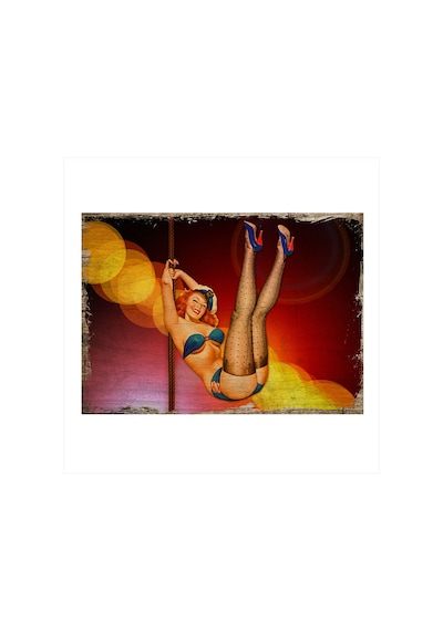 Bedeko Halat Ve Pin Up Kızı Modern Mdf Tablo 25 Cm X 35 Cm