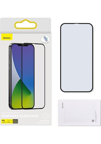 Baseus Apple Uyumlu   iPhone 12 Mini 5.4 0.3Mm Full Anti Blue Light Tempered Ekran Koruyucu Siyah